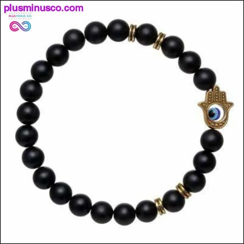 Natural Stone Black Lava Beads Bracelet