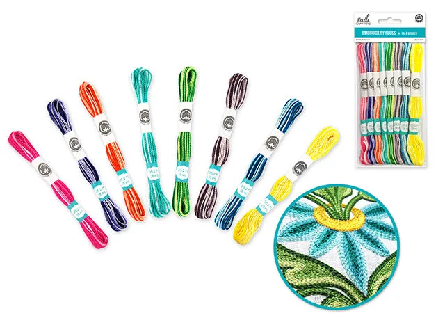 Needlecrafters: 8m Cotton Embroidery Floss 8 Hanks/pkg