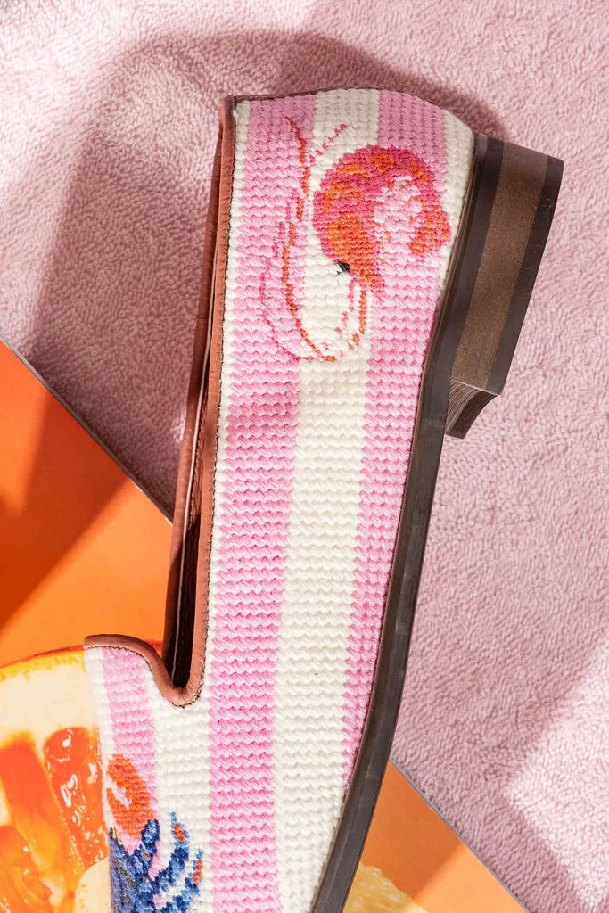 Needlepoint Loafer in Crab