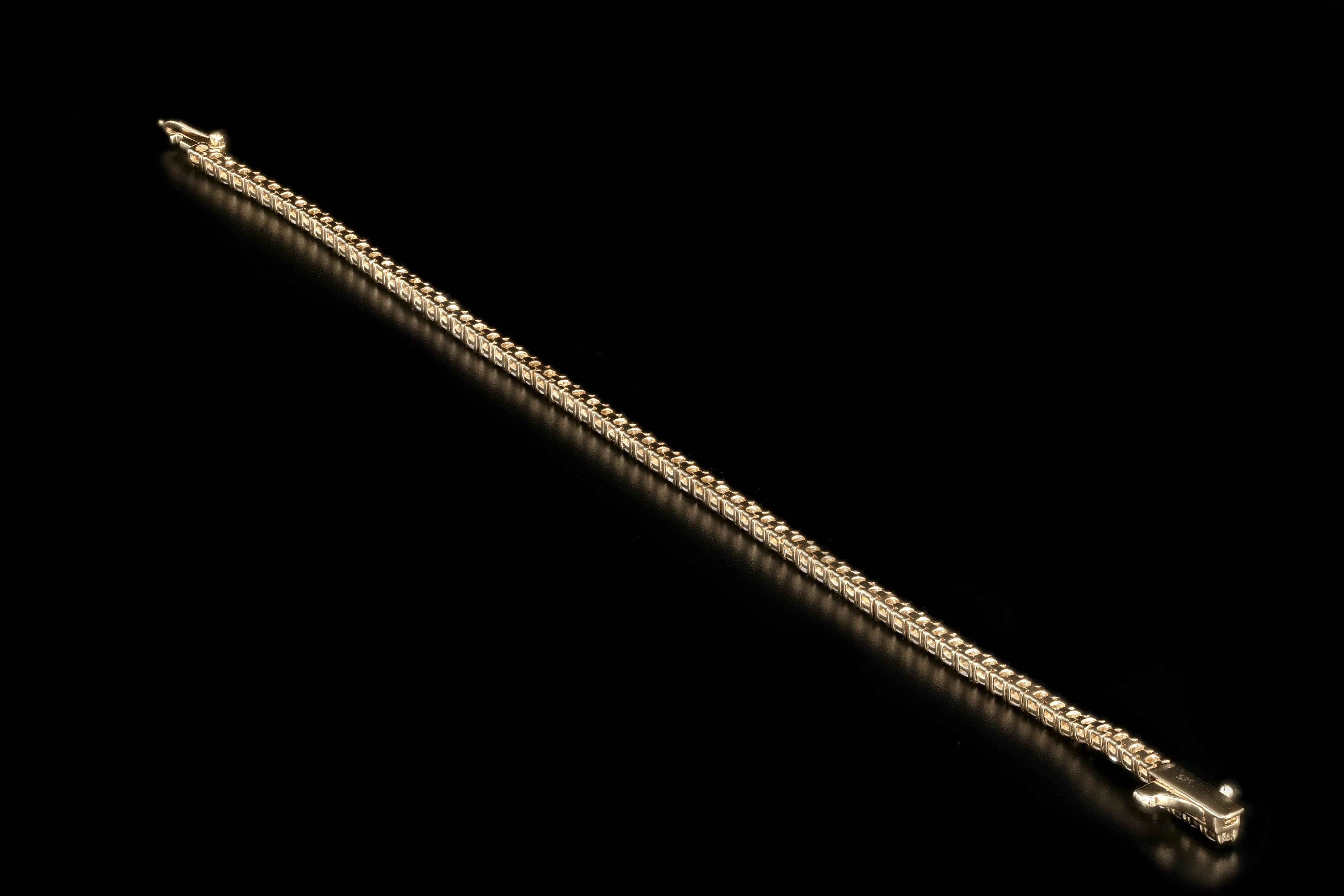 New 14K Yellow Gold 3.14 CTW Diamond Tennis Bracelet