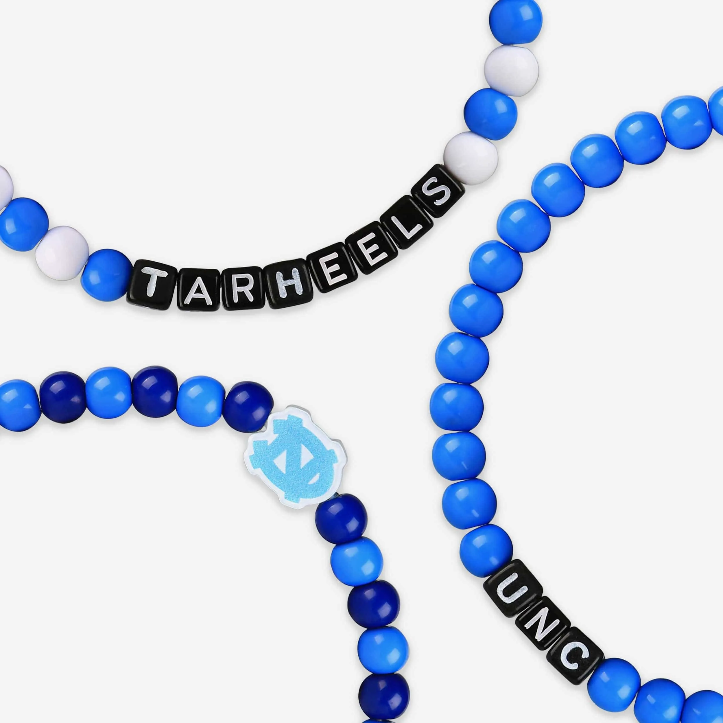 North Carolina Tar Heels 3 Pack Beaded Friendship Bracelet
