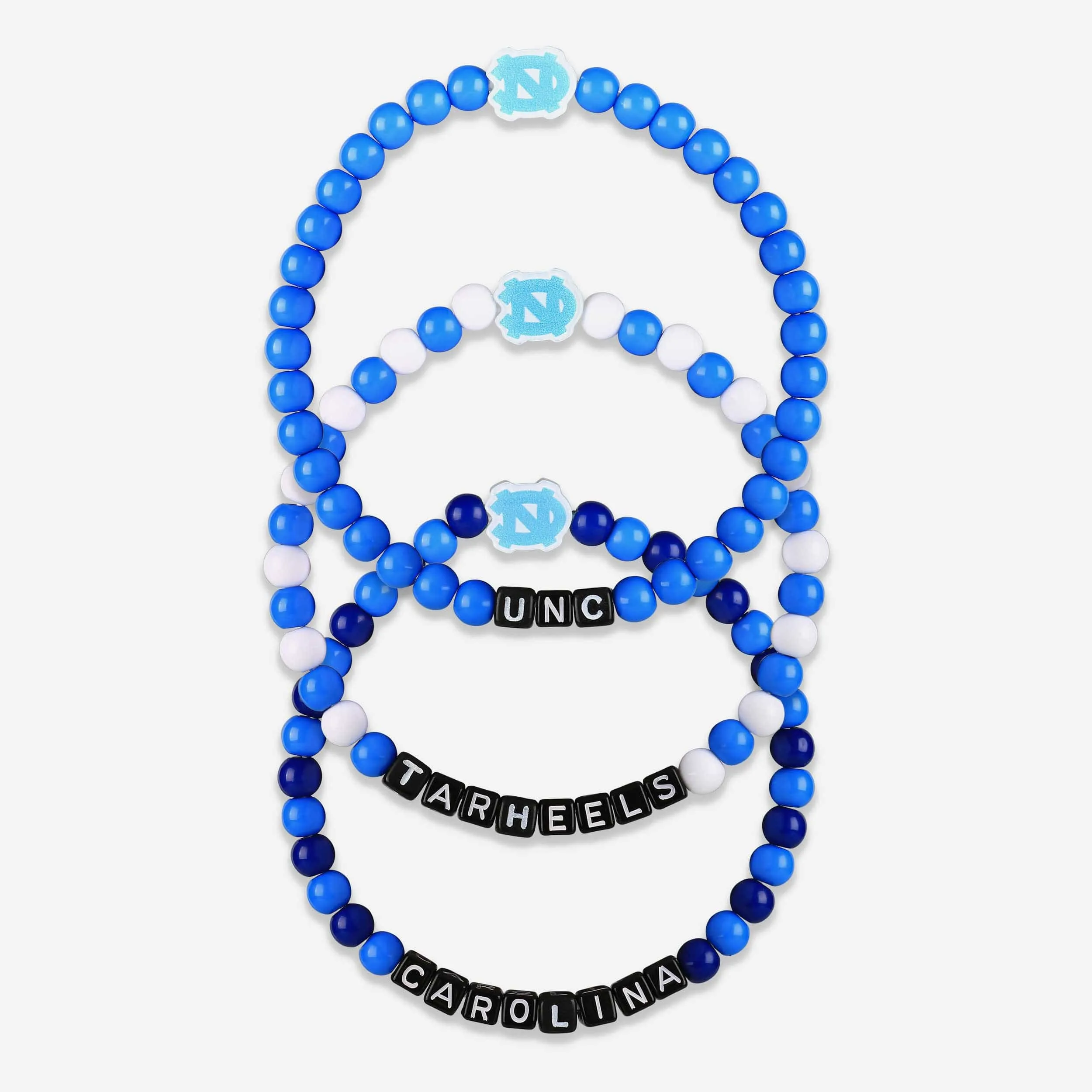 North Carolina Tar Heels 3 Pack Beaded Friendship Bracelet