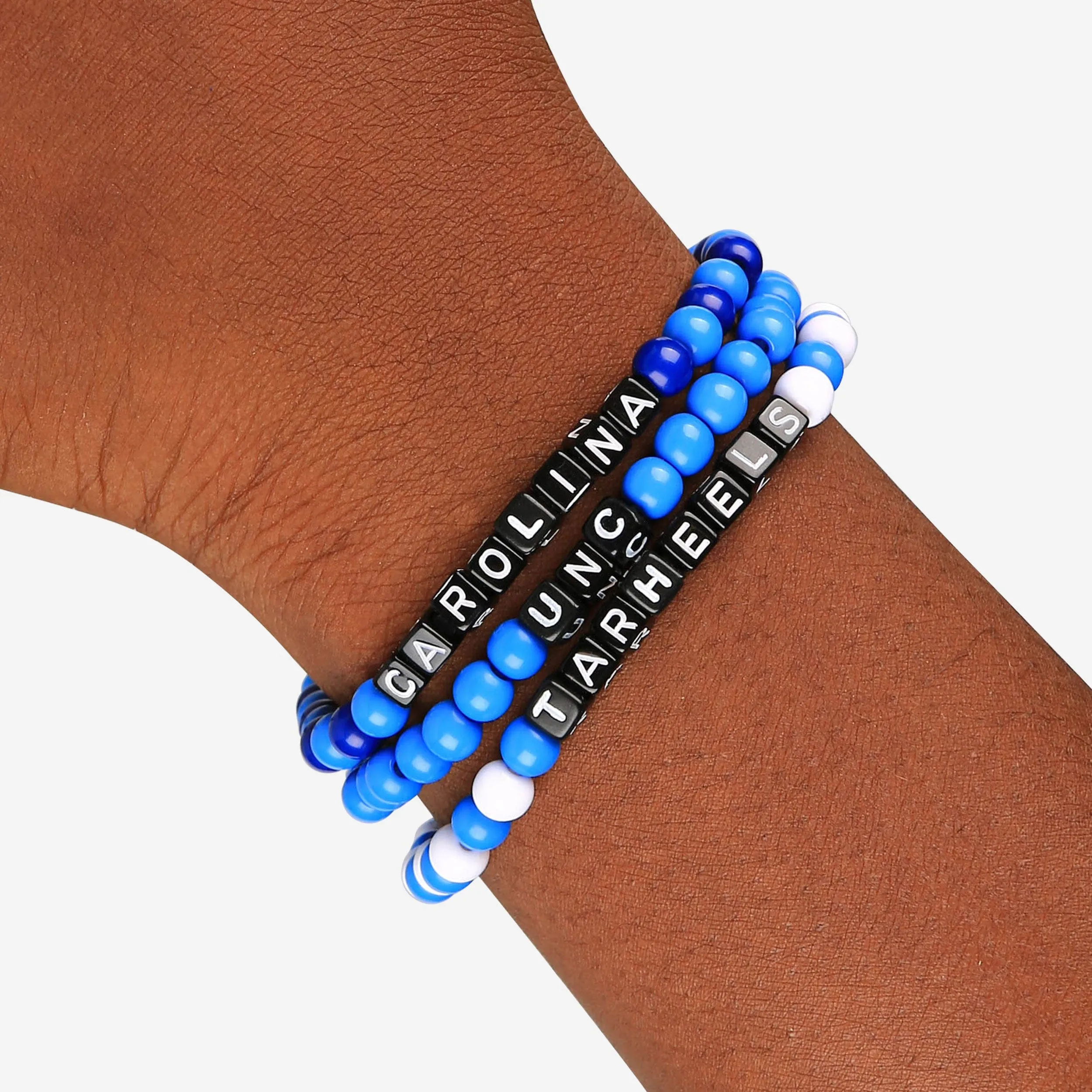 North Carolina Tar Heels 3 Pack Beaded Friendship Bracelet