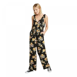 NWT Xhilaration Floral Print Sleeveless V-Neck Button-Front Jumpsuit. TARJ191J S