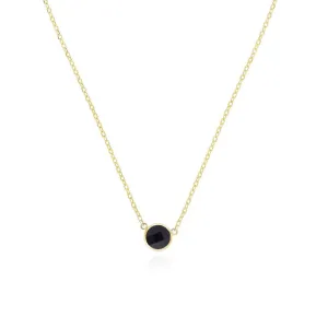 Onyx Single Bezel Necklace
