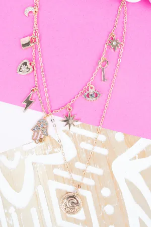 Open Minded Meditation Layered Goldtone Necklace