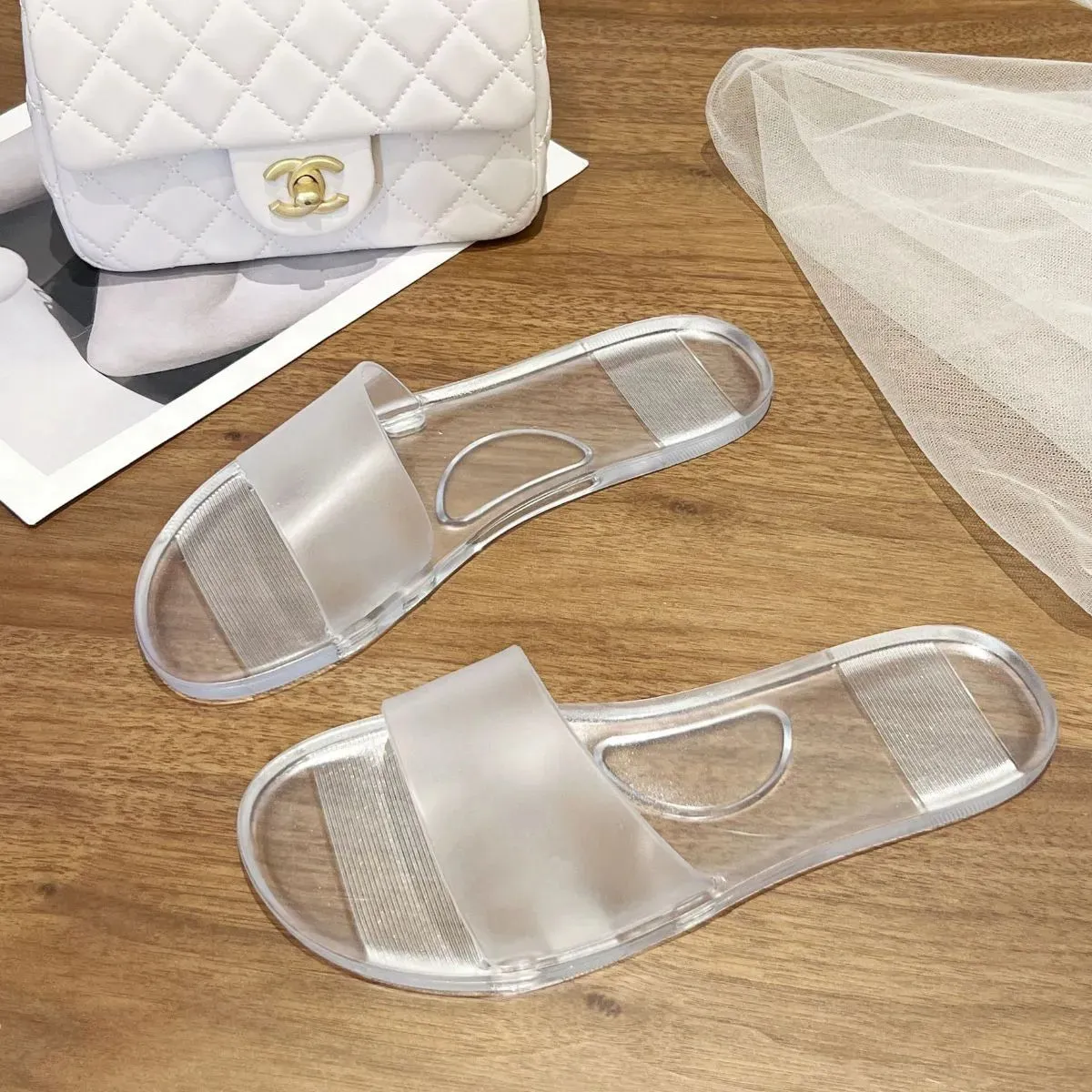 Open Toe Flats Slippers
