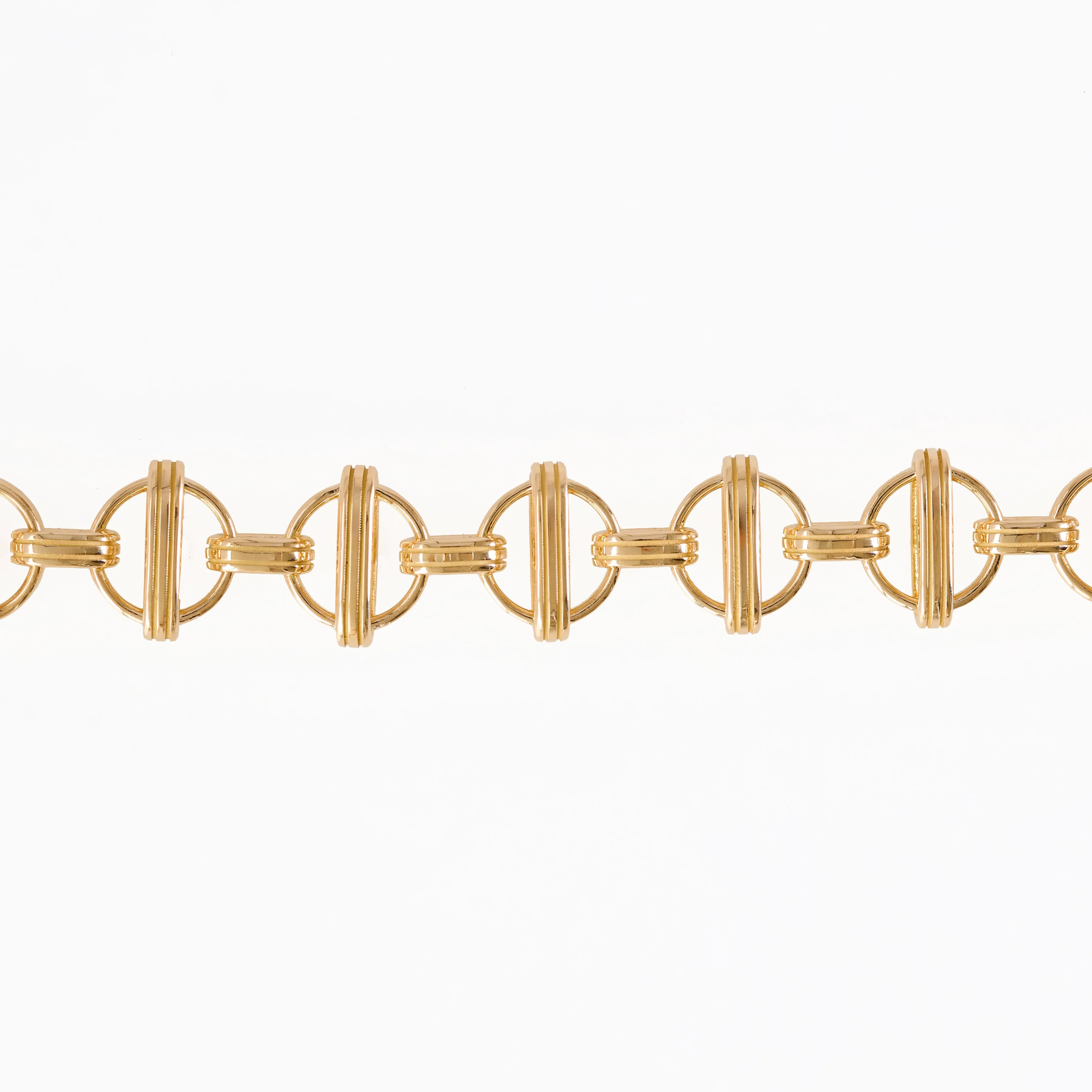 Orbit Link Chain Bracelet 18K Yellow Gold, 7.25"