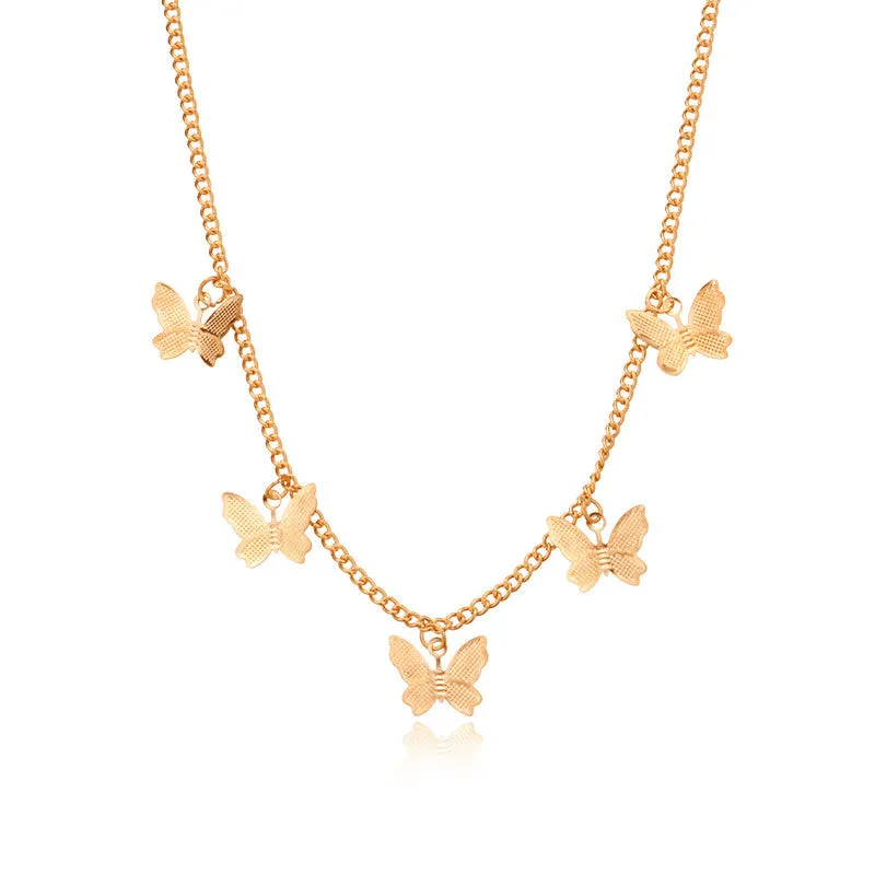 Pack Of 2 Butterfly and Multi Layered Pendant