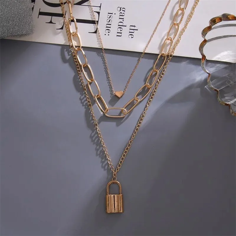 Pack Of 2 Butterfly and Multi Layered Pendant