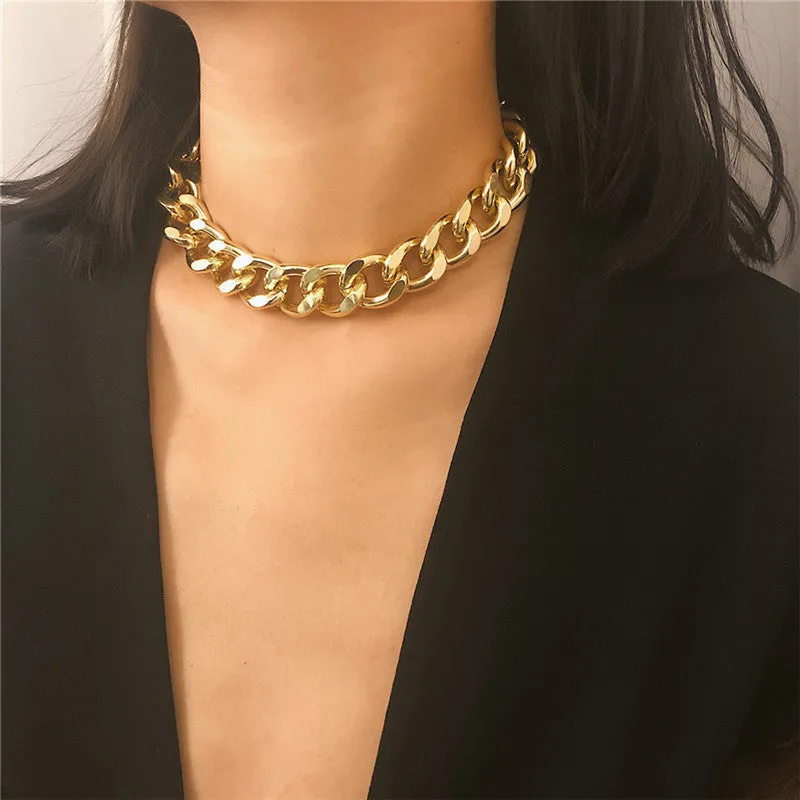 Pack of 2 Star Coin Line & Touch of Gold Chunky Chain Pendant