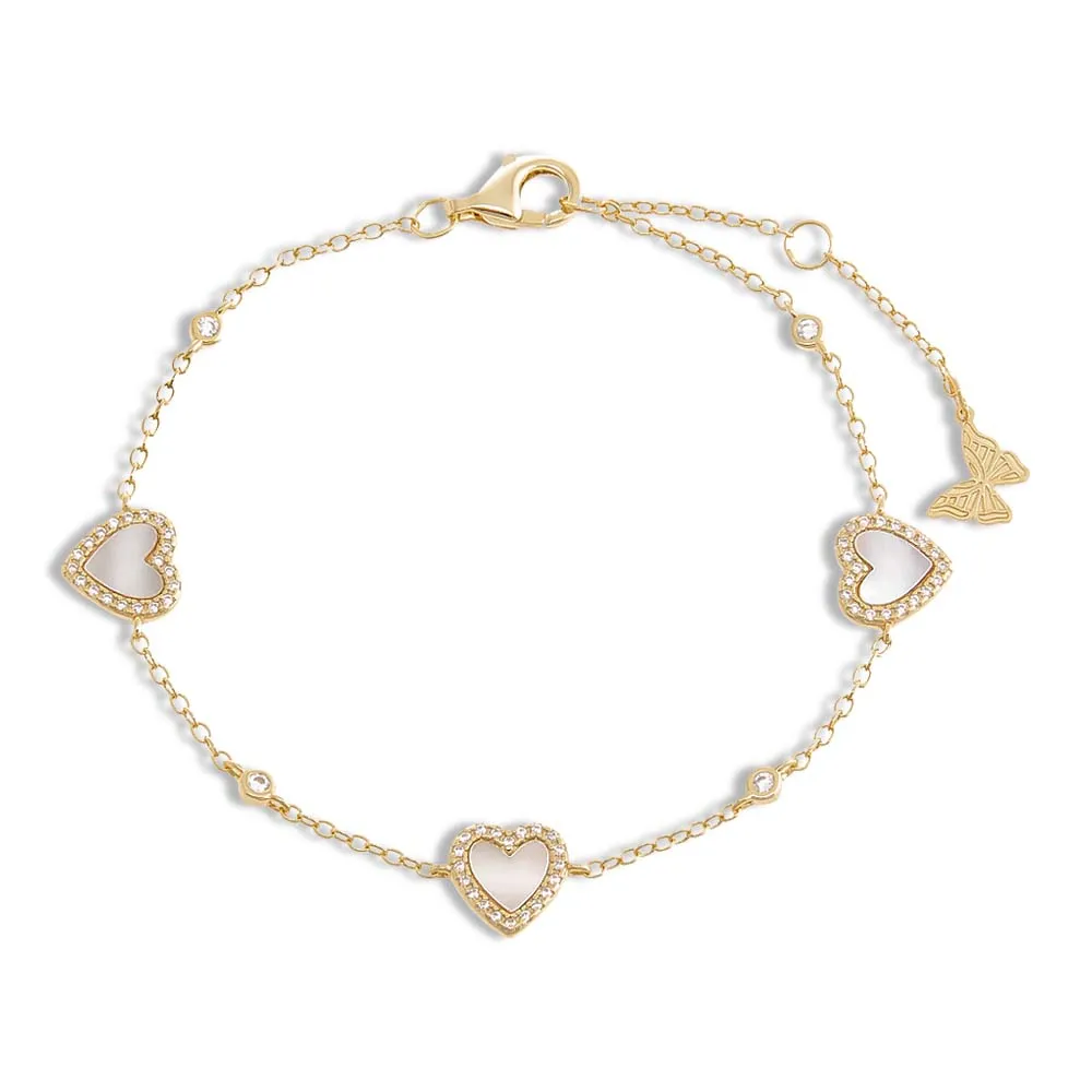 Pavé Multi Heart Stone Bracelet