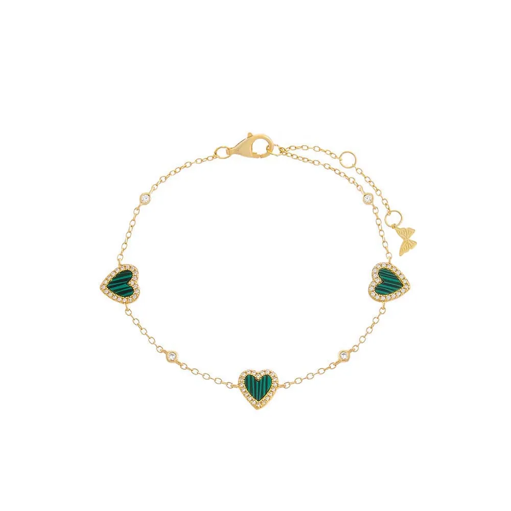 Pavé Multi Heart Stone Bracelet