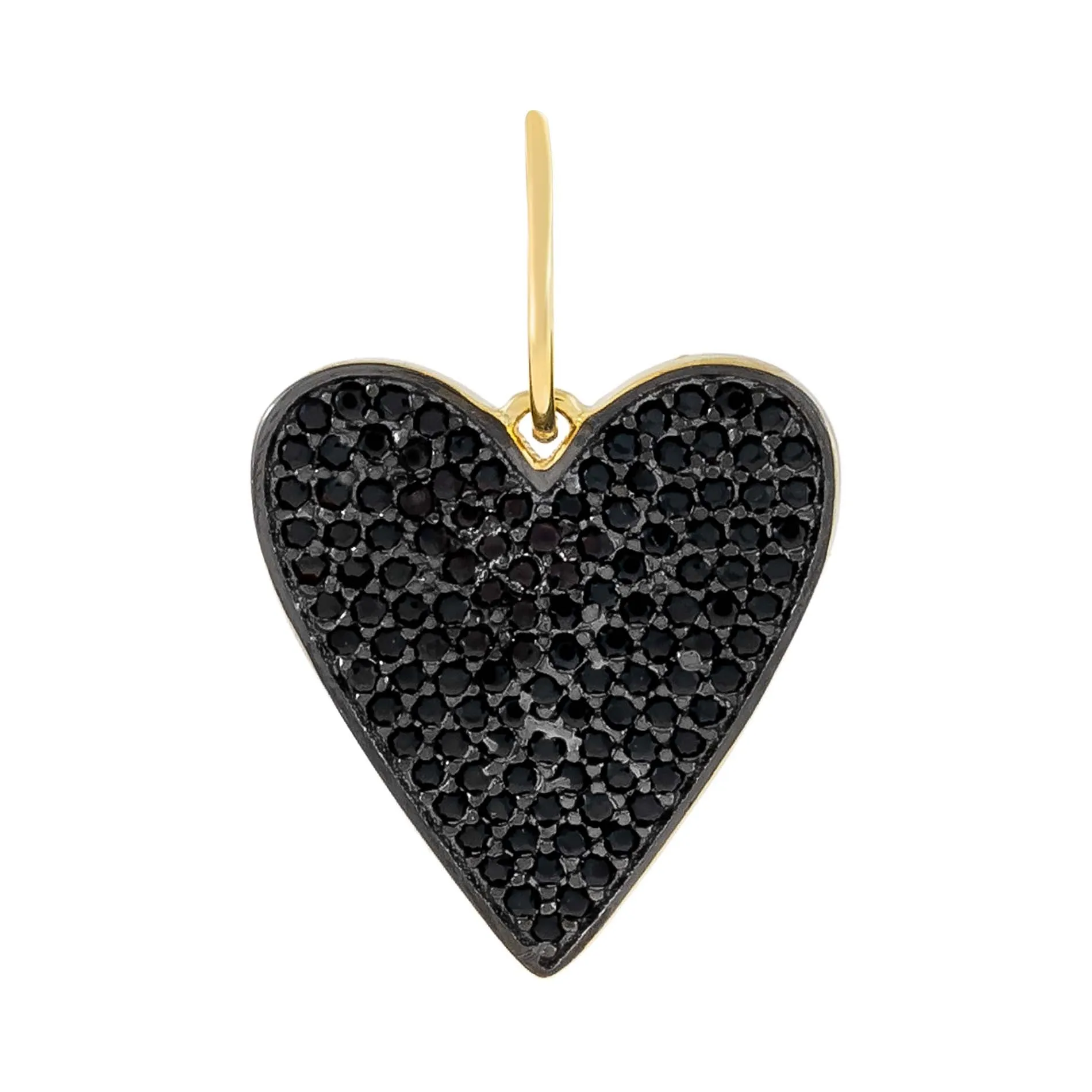 Pavé Onyx Heart Charm
