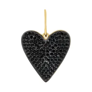 Pavé Onyx Heart Charm