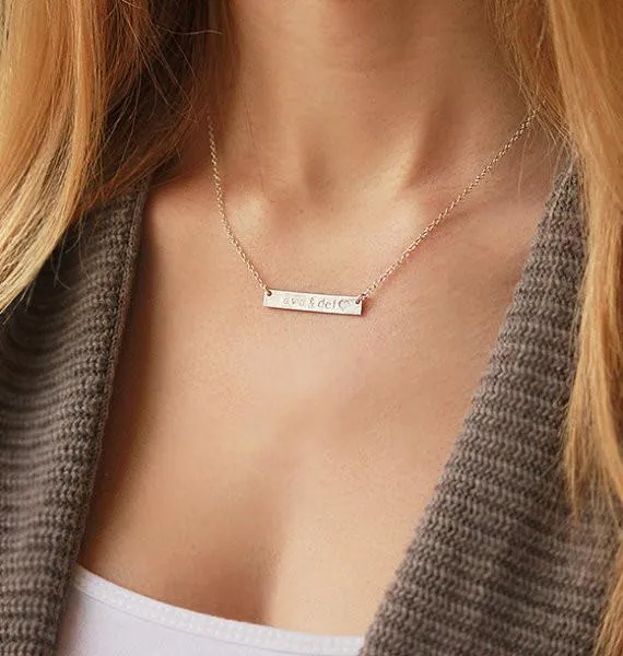 Paw Print Bar Necklace - Standard Paw