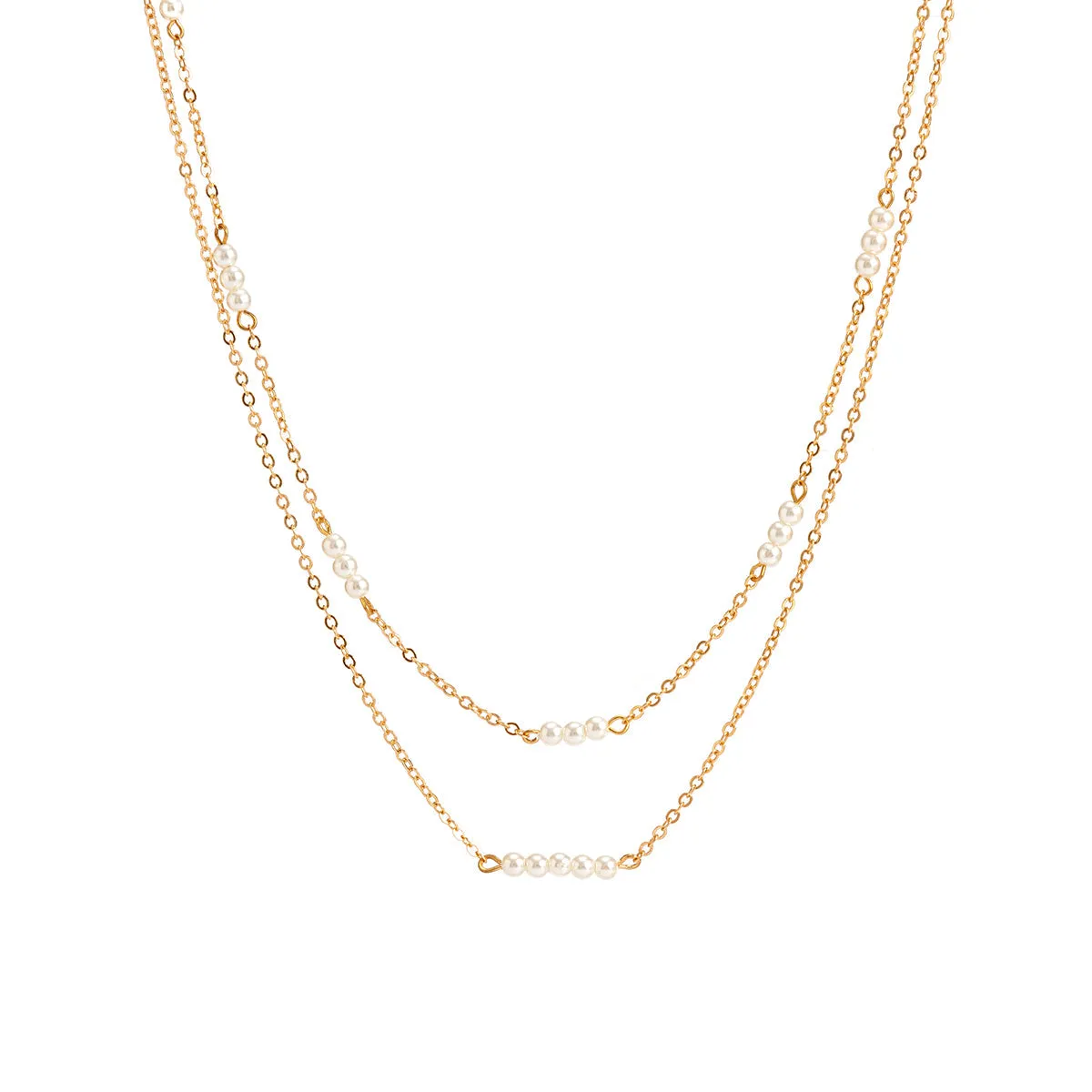 Pearl & 18K Gold-Plated Layered Necklace