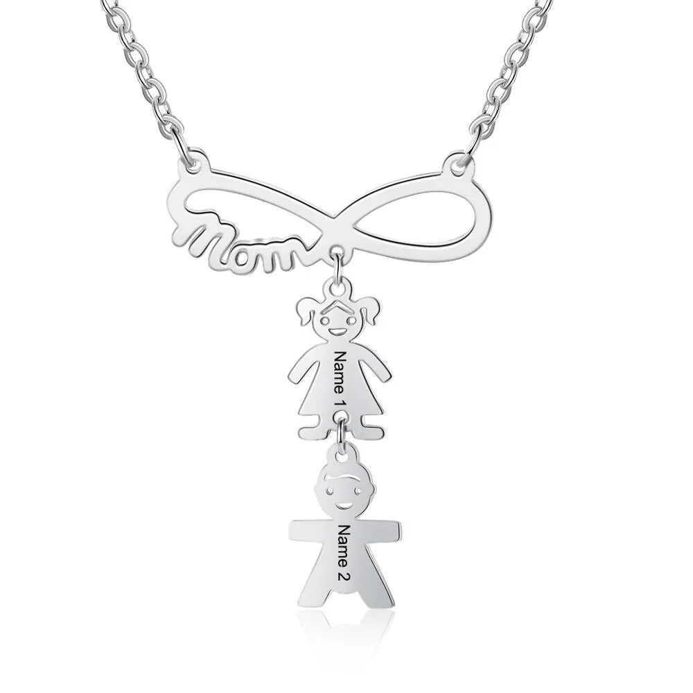 Personalized 2 Names Infinity Necklaces