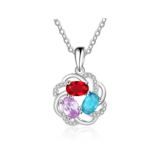 Personalized 3 Oval Stones Necklaces