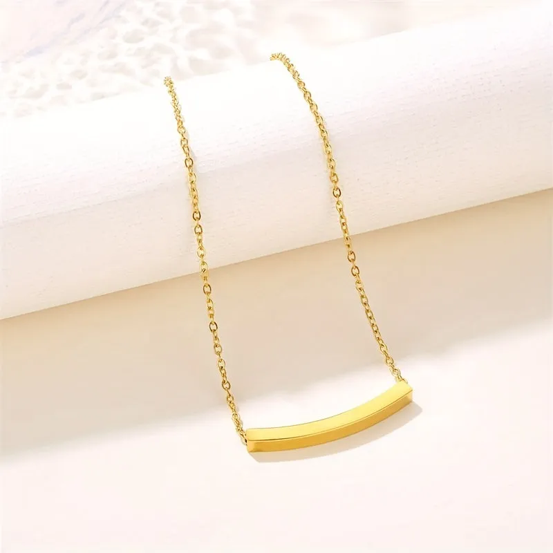 Personalized Engraved Stainless Steel Name Necklace Pendant