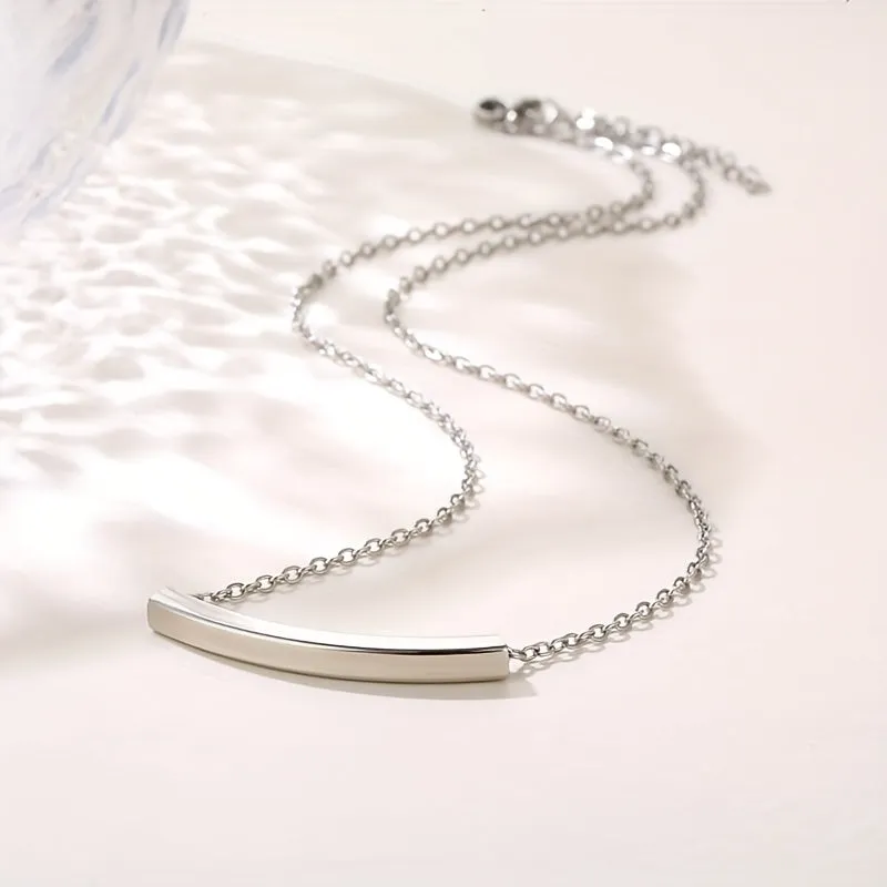 Personalized Engraved Stainless Steel Name Necklace Pendant