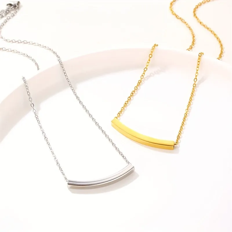 Personalized Engraved Stainless Steel Name Necklace Pendant