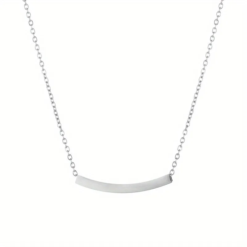 Personalized Engraved Stainless Steel Name Necklace Pendant