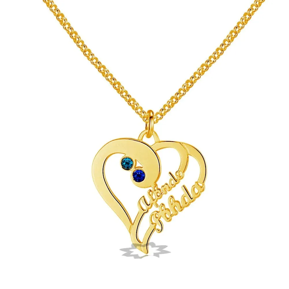 Personalized Silver Heart-Shaped Necklace