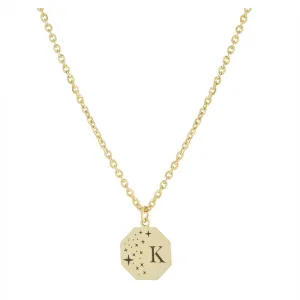 Personalized Starry Octagon Initial Necklace