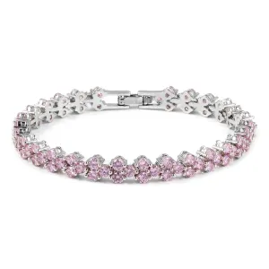 Pink Cz 925 Sterling Silver Tennis Bracelet Jewelry