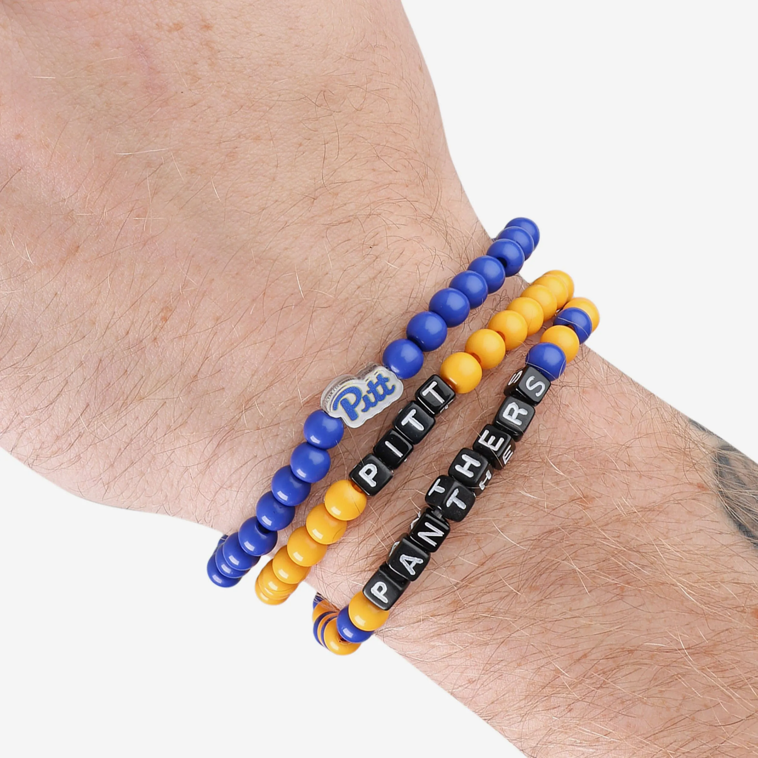 Pittsburgh Panthers 3 Pack Beaded Friendship Bracelet