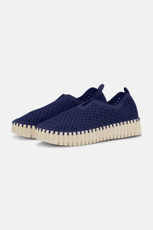 Platform Tulip Skor - Dark Indigo