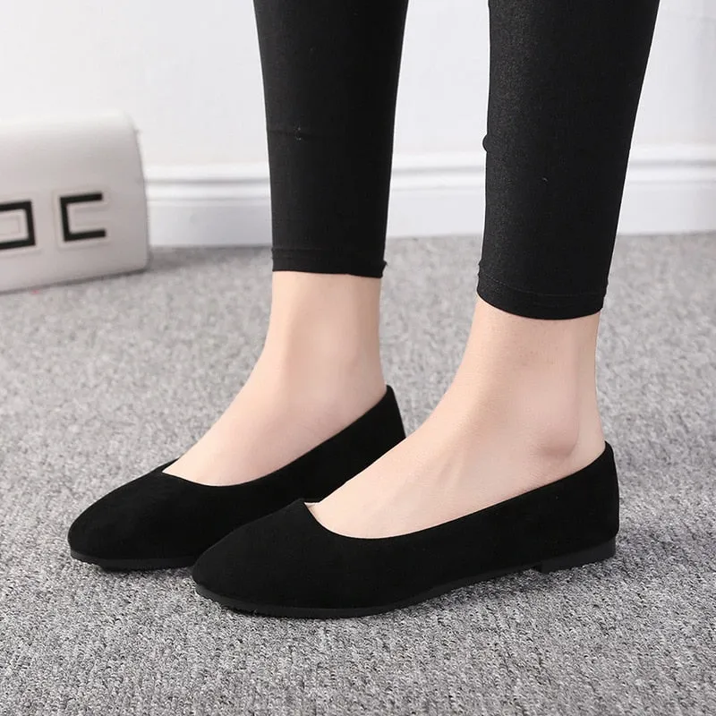 Plus Size 35-43 Women Flats Slip on Flat Shoes Candy Color Woman Loafers