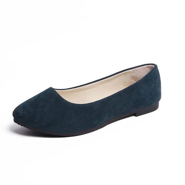 Plus Size 35-43 Women Flats Slip on Flat Shoes Candy Color Woman Loafers