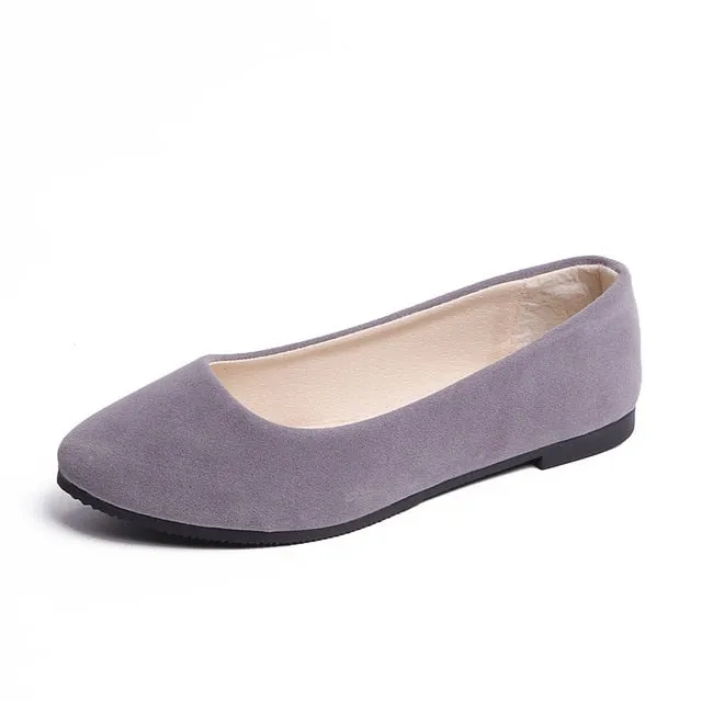 Plus Size 35-43 Women Flats Slip on Flat Shoes Candy Color Woman Loafers
