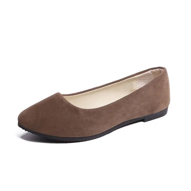 Plus Size 35-43 Women Flats Slip on Flat Shoes Candy Color Woman Loafers