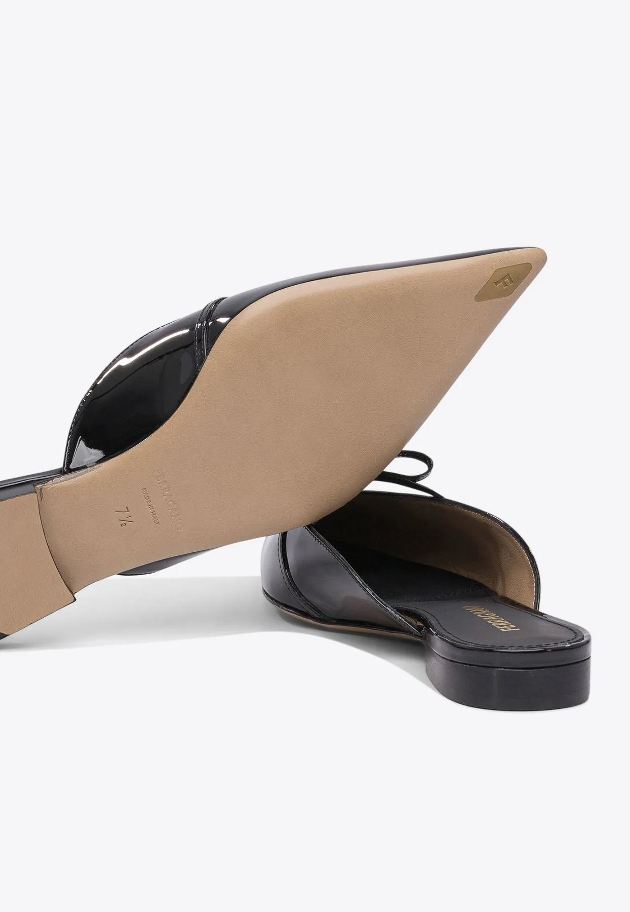 Pointed-Toe Bow Flats