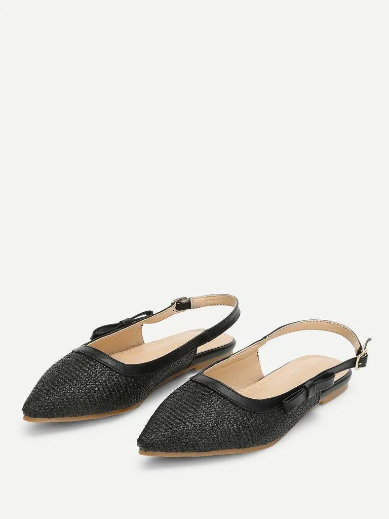 Pointed Toe Slingback Flats
