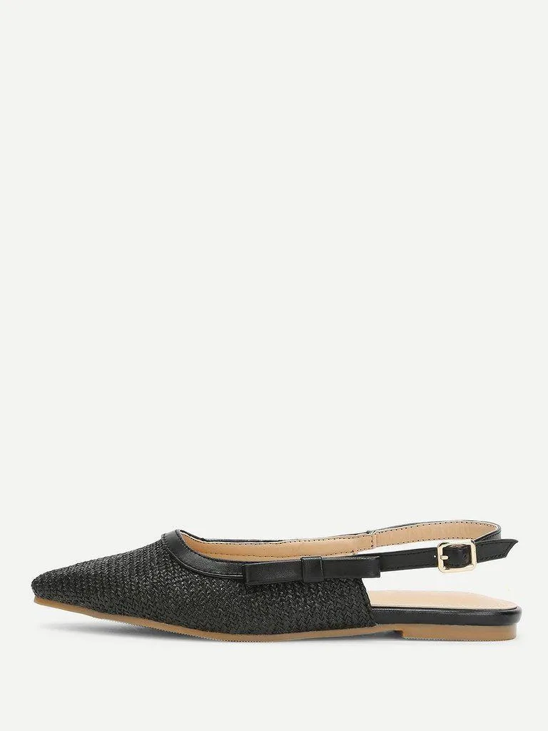 Pointed Toe Slingback Flats