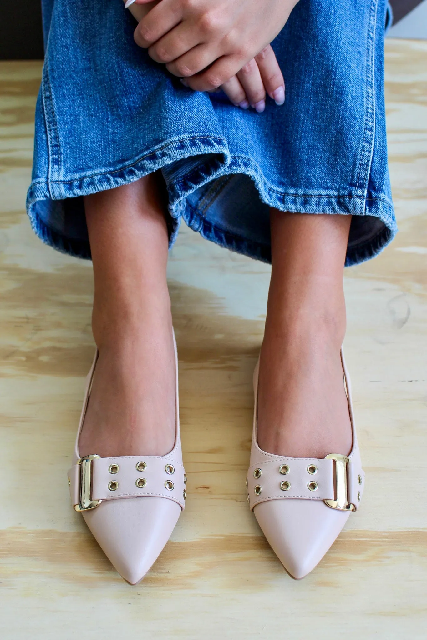 Polished Look Pointed Flat • Blush