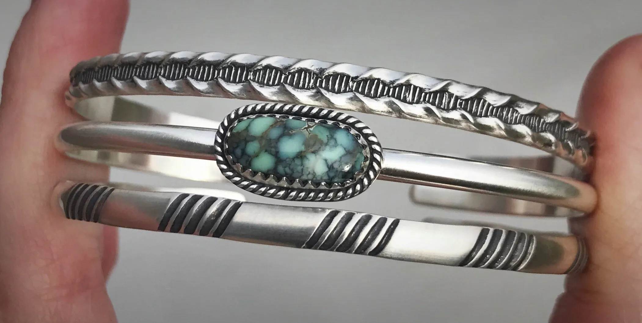 Poseidon Variscite Stacker Set