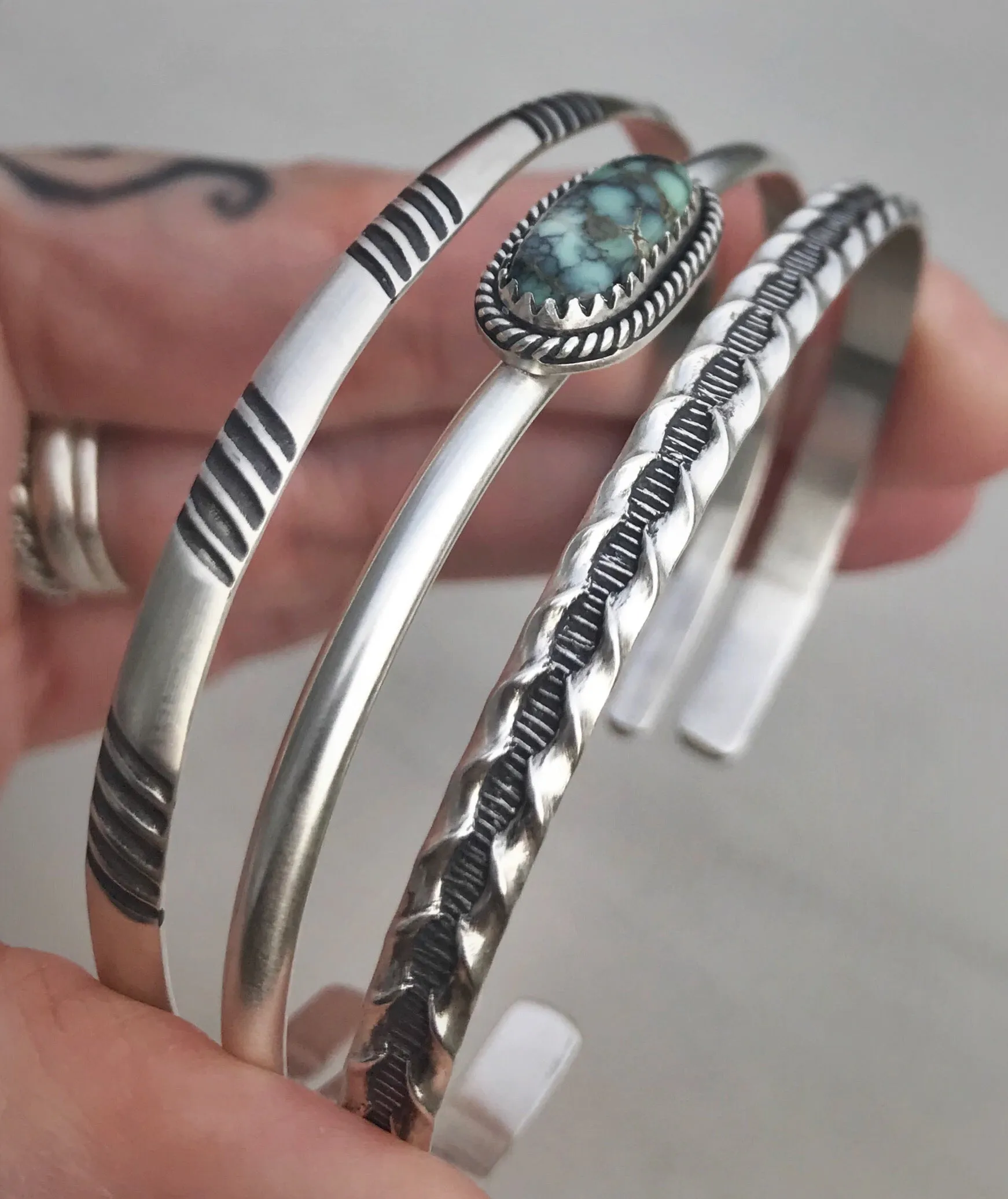 Poseidon Variscite Stacker Set