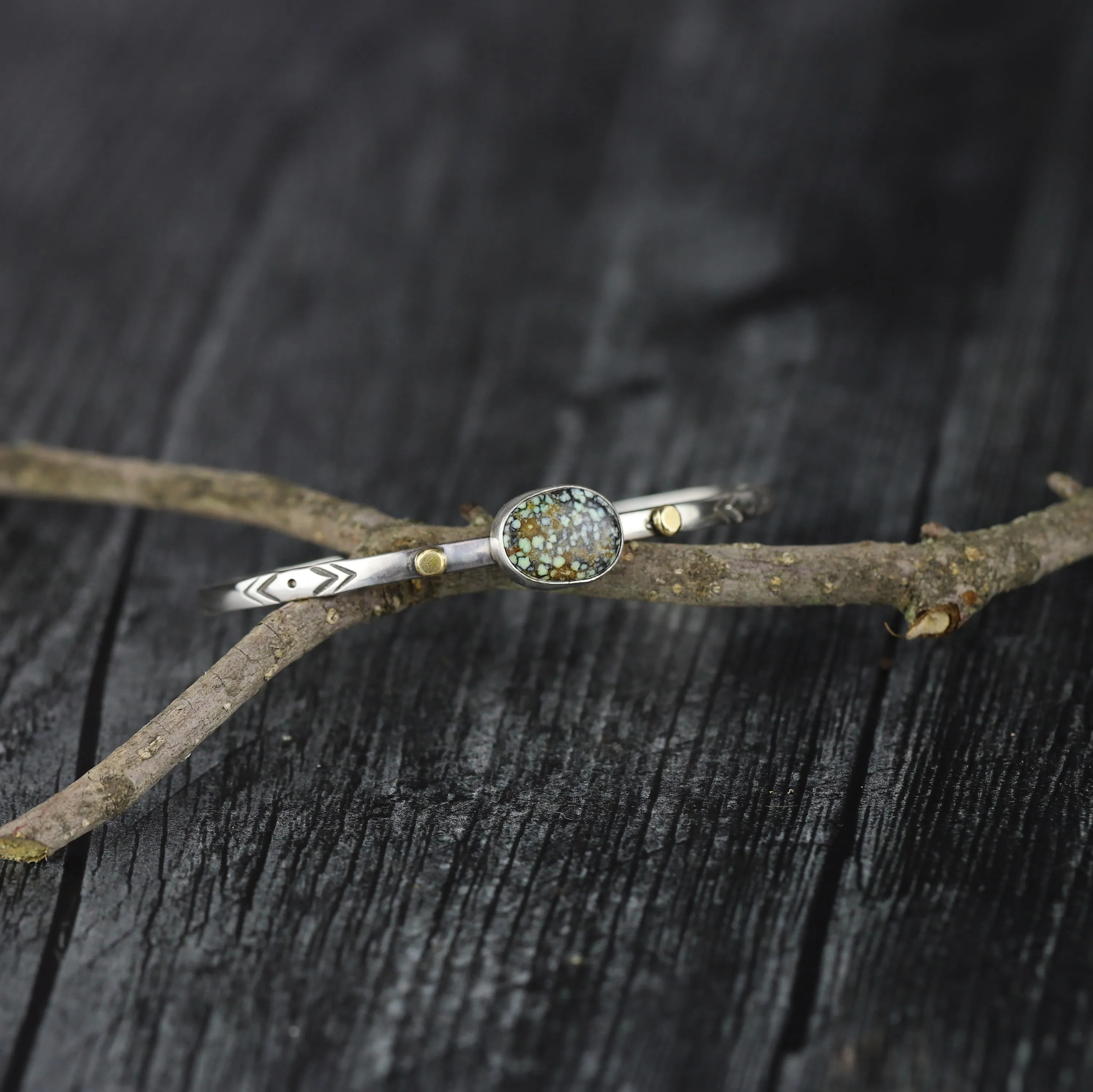 Poseidon Variscite Stacking Cuff No.43