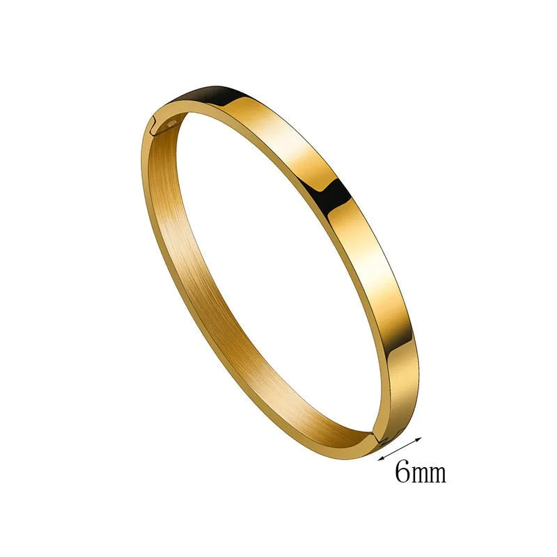 Premium Quality Full Covered High Polished Bracelet for Men and Women - Gold Color