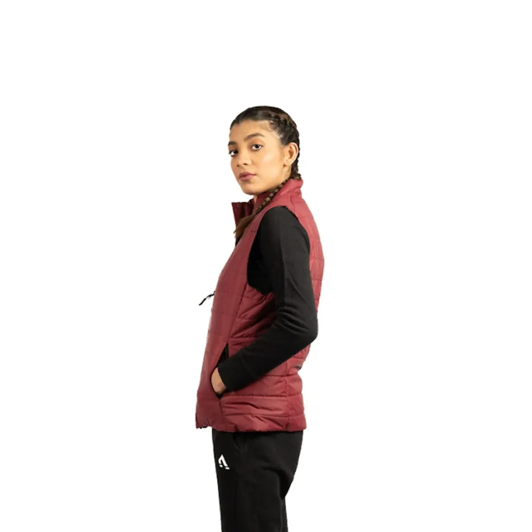 Puffer Jacket Vest (Maroon)