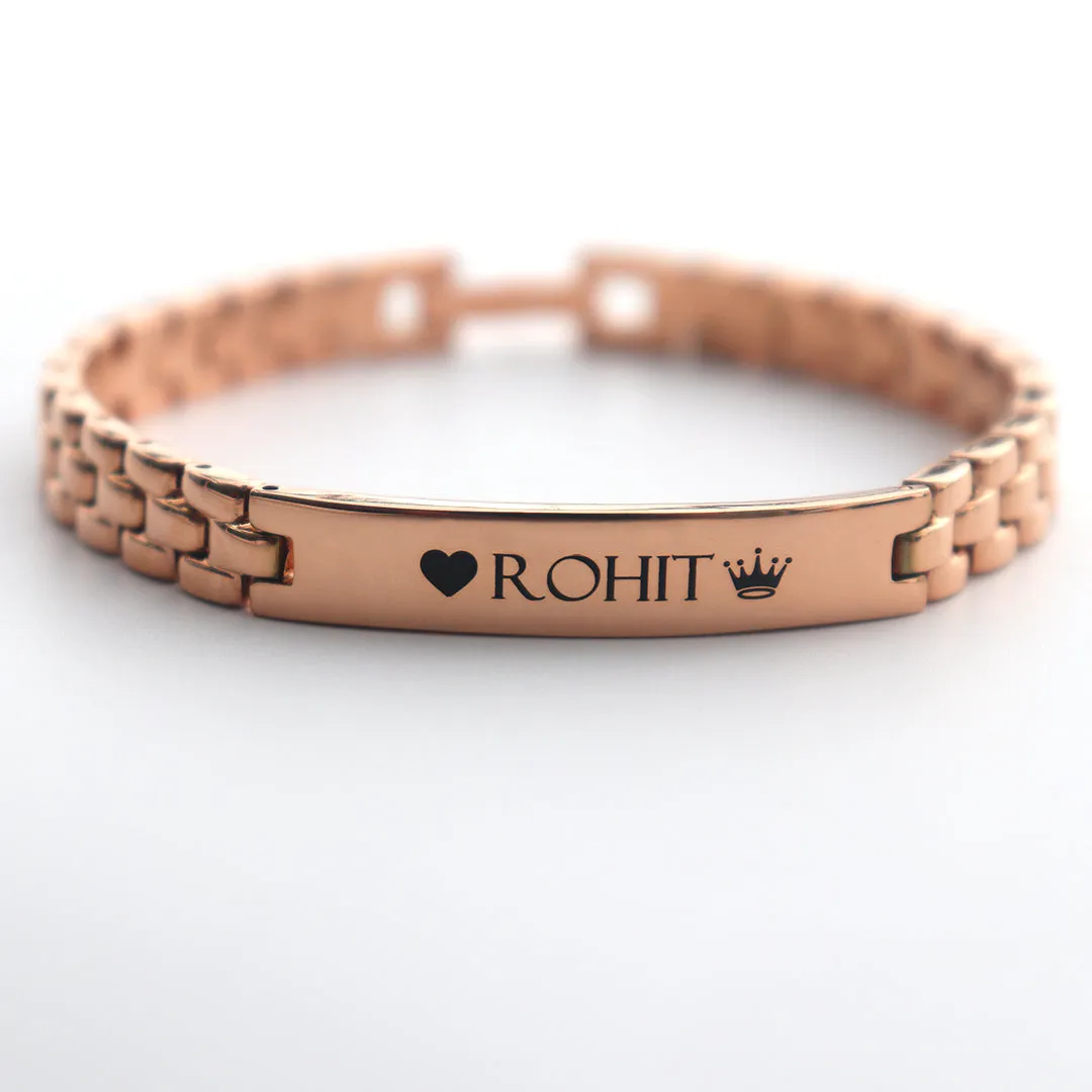 Qty: 2X Combo Premium Steel Engravable Bracelets for Men & Women - Available in 4 Colors