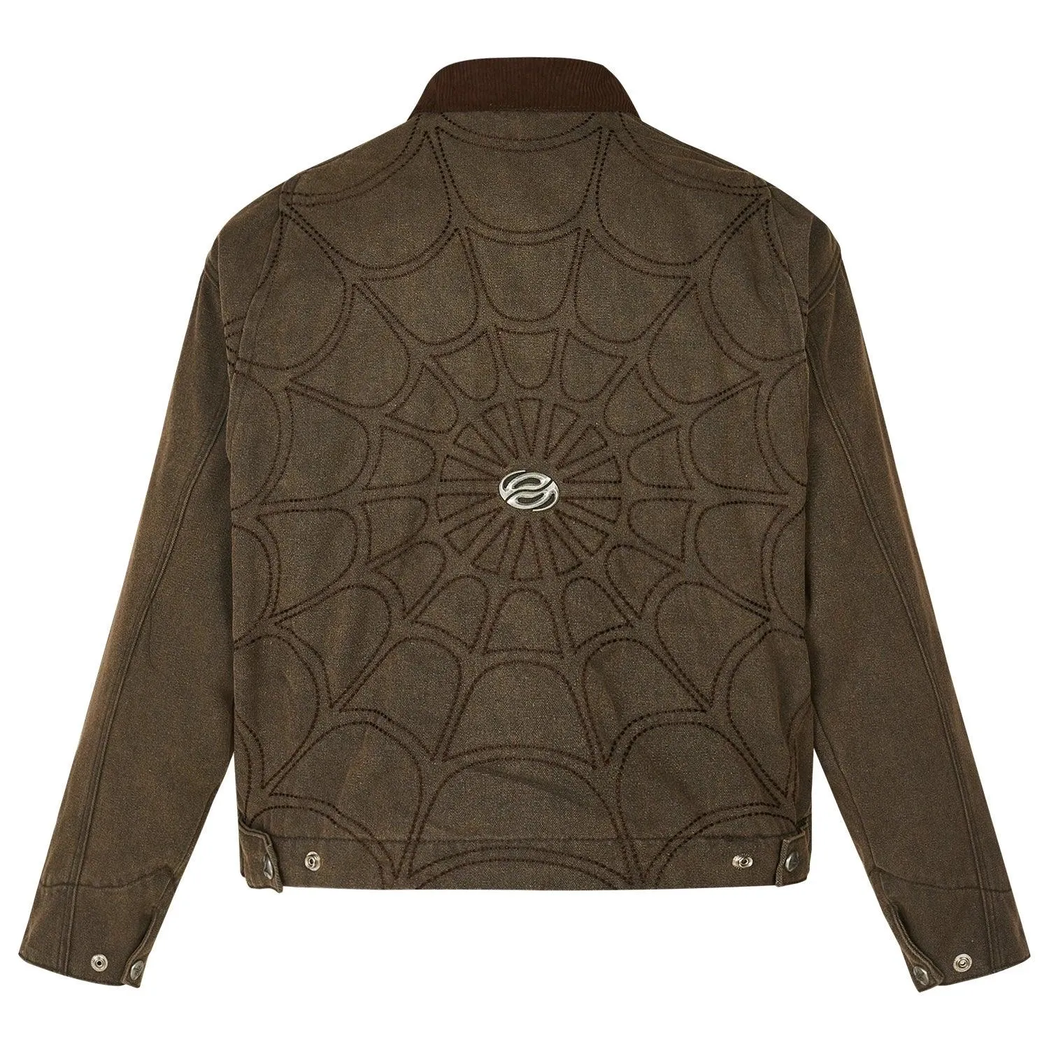Retro Spider Web Embroidered Jacket