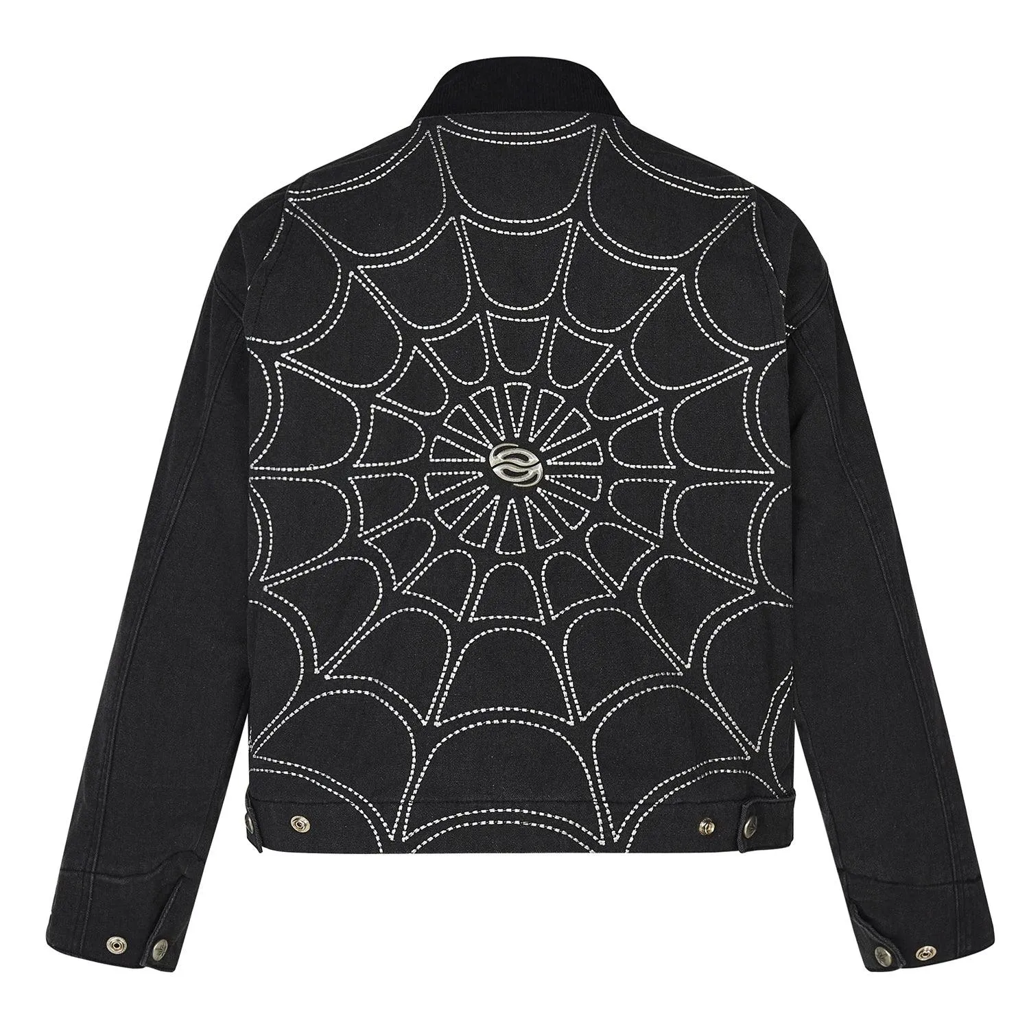 Retro Spider Web Embroidered Jacket