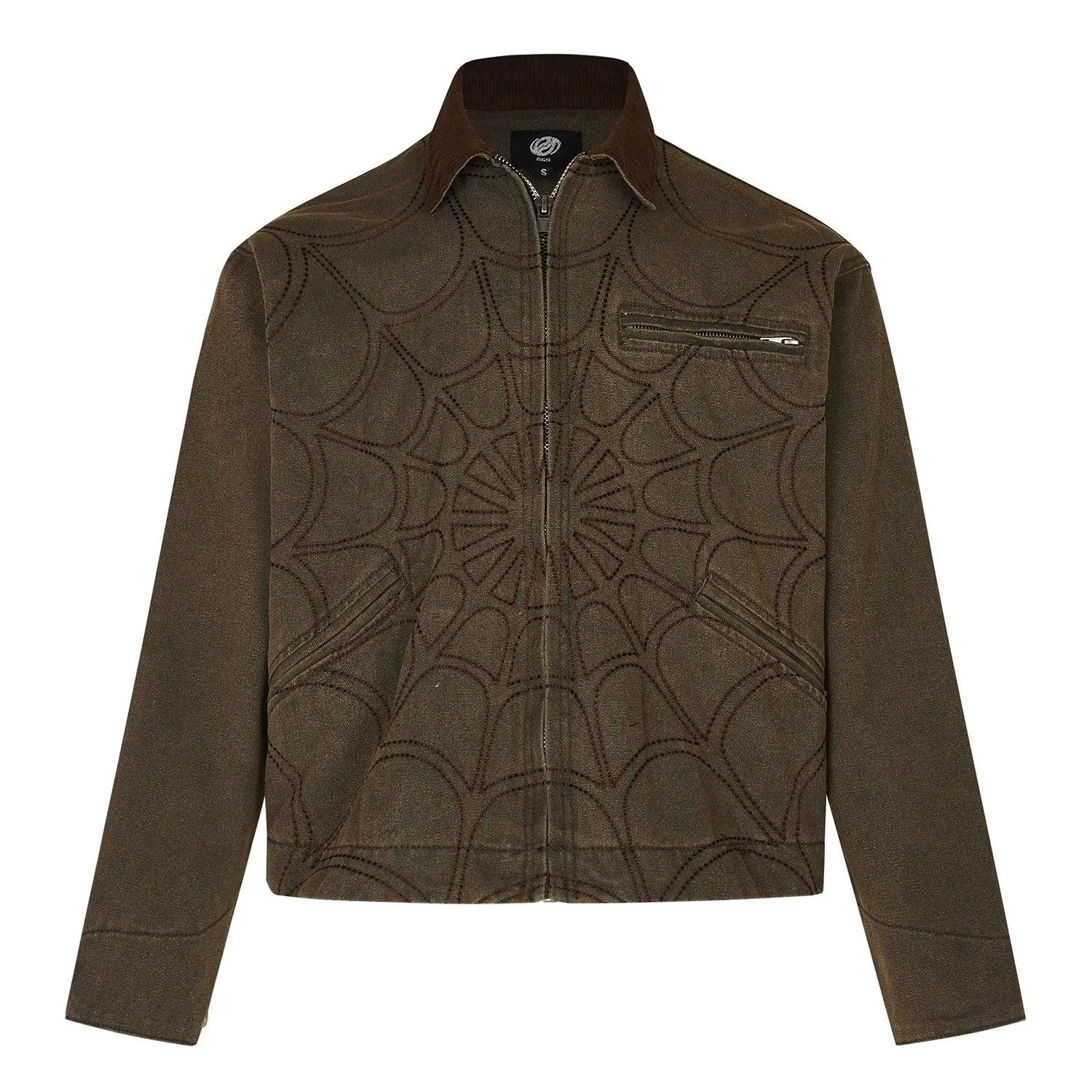 Retro Spider Web Embroidered Jacket