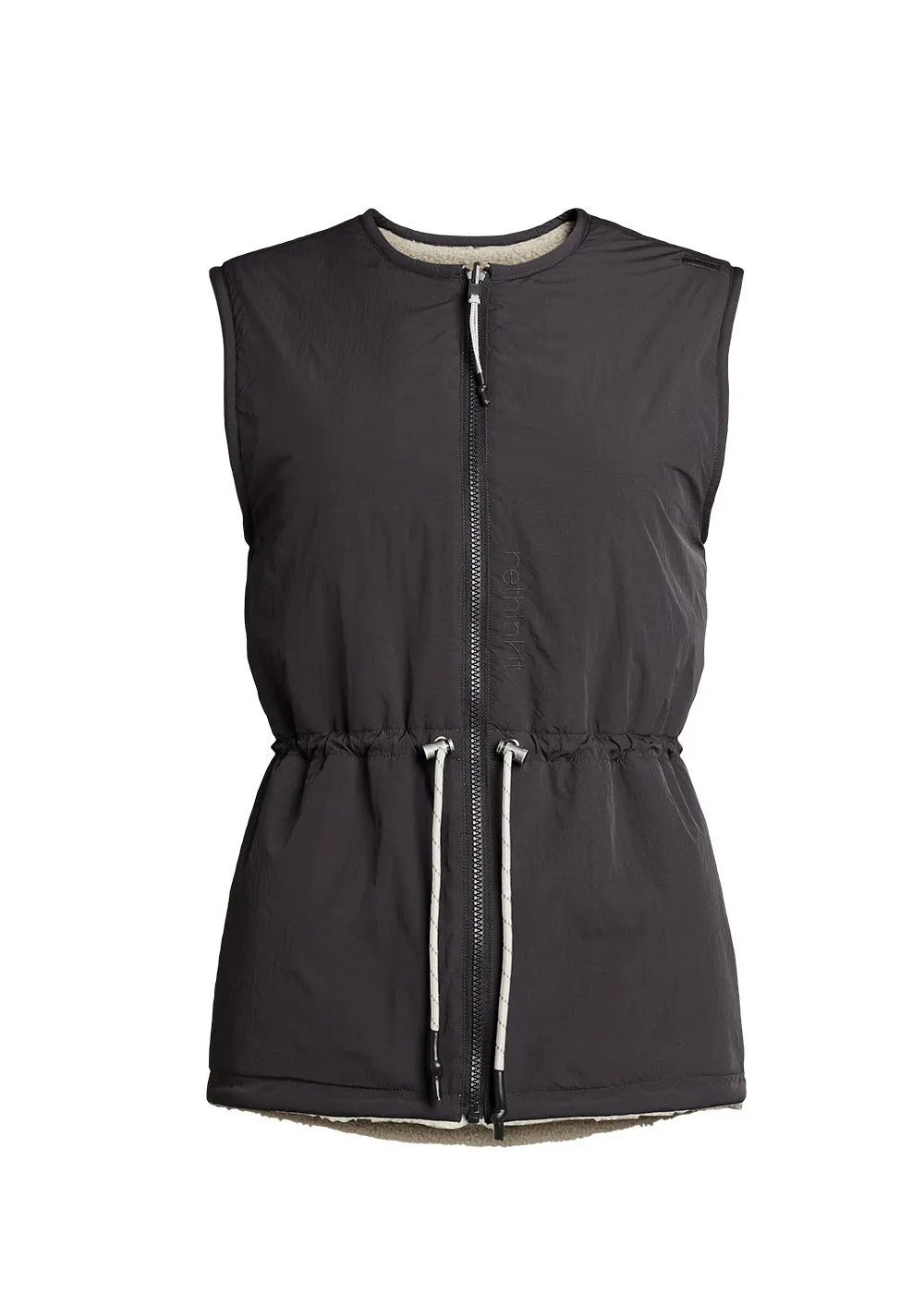 Reversible Fuzzy Gilet Laksa - sandshell